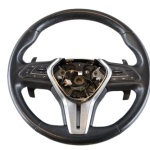 2018 INFINITI Q50 RED SPORT 400 VR30 3.0T OEM BLACK LEATHER STEERING WHEEL